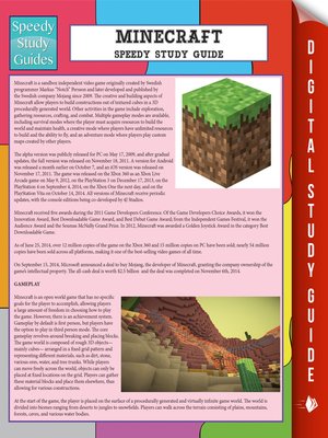 cover image of Minecraft Speedy Study Guide